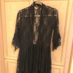 Black lace cardigan